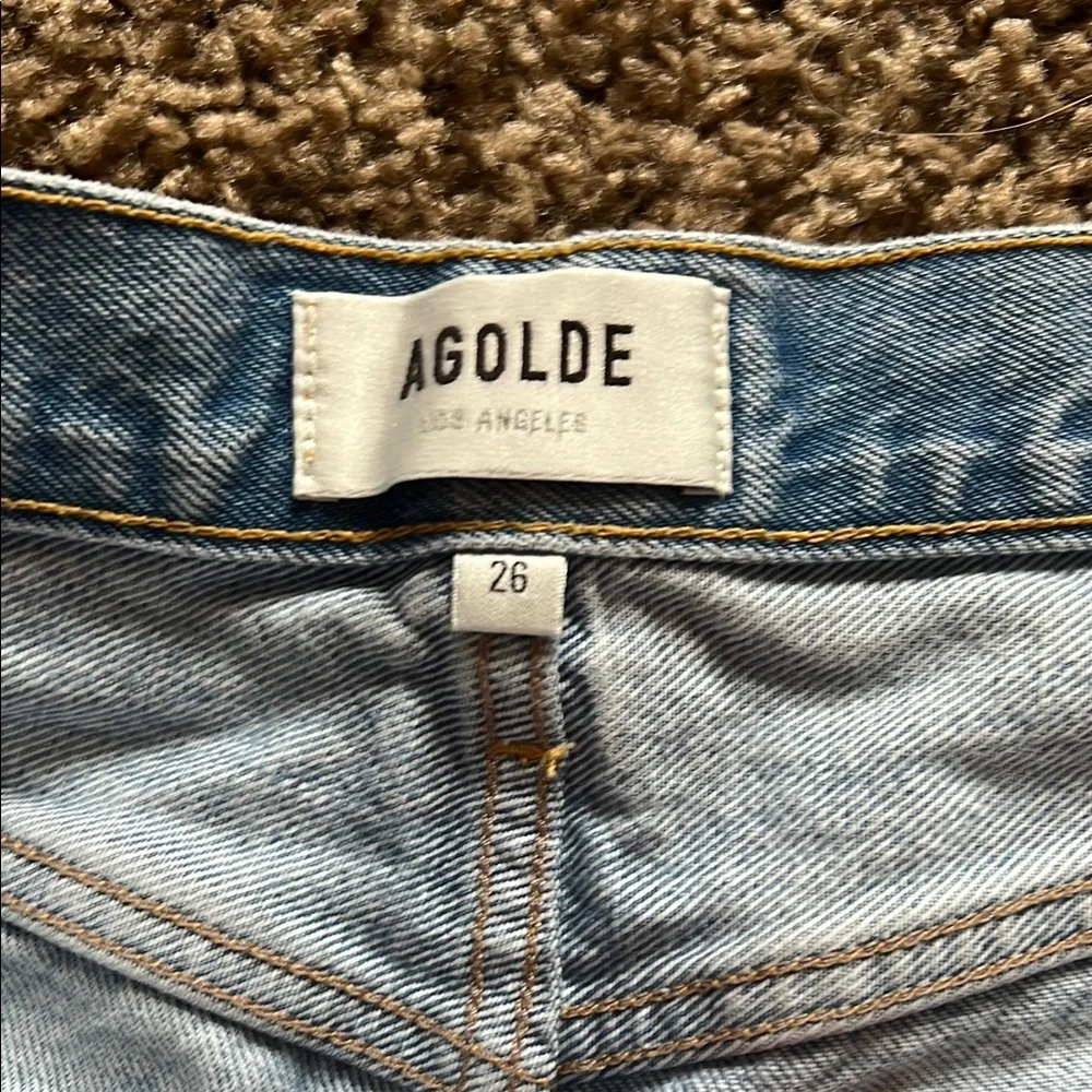 Agolde Distressed Denim Shorts - Picture 3 of 3